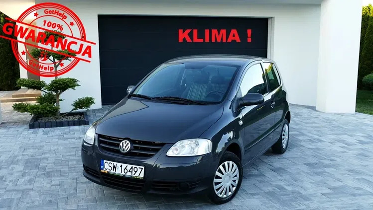 samochody osobowe Volkswagen Fox cena 7500 przebieg: 185000, rok produkcji 2007 z Miłomłyn